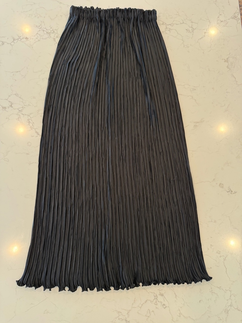 George F Couture, Black Pleated Maxi Skirt